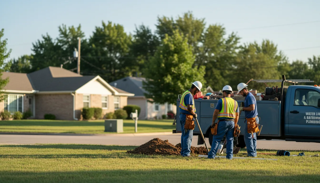 Residential water line and bathroom plumbing service in Booth, AL